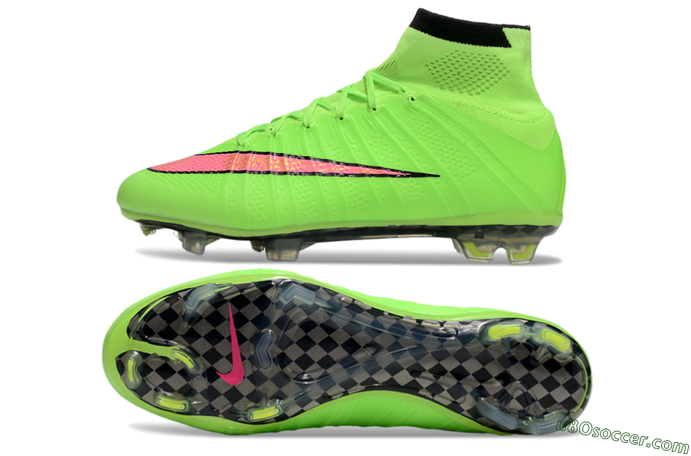 Nike Mercurial Superfly 4 Elite FG Firm Ground Soccer Cleats - Yellow/Black/Pink 0