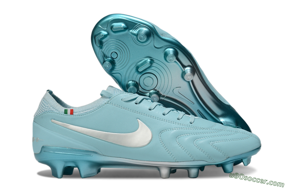 Nike Tiempo Legend 10 Elite FG Firm Ground Soccer Cleats - Jade/Silver 1