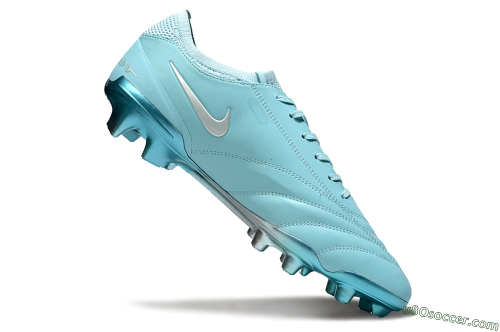 Nike Tiempo Legend 10 Elite FG Firm Ground Soccer Cleats - Jade/Silver 4
