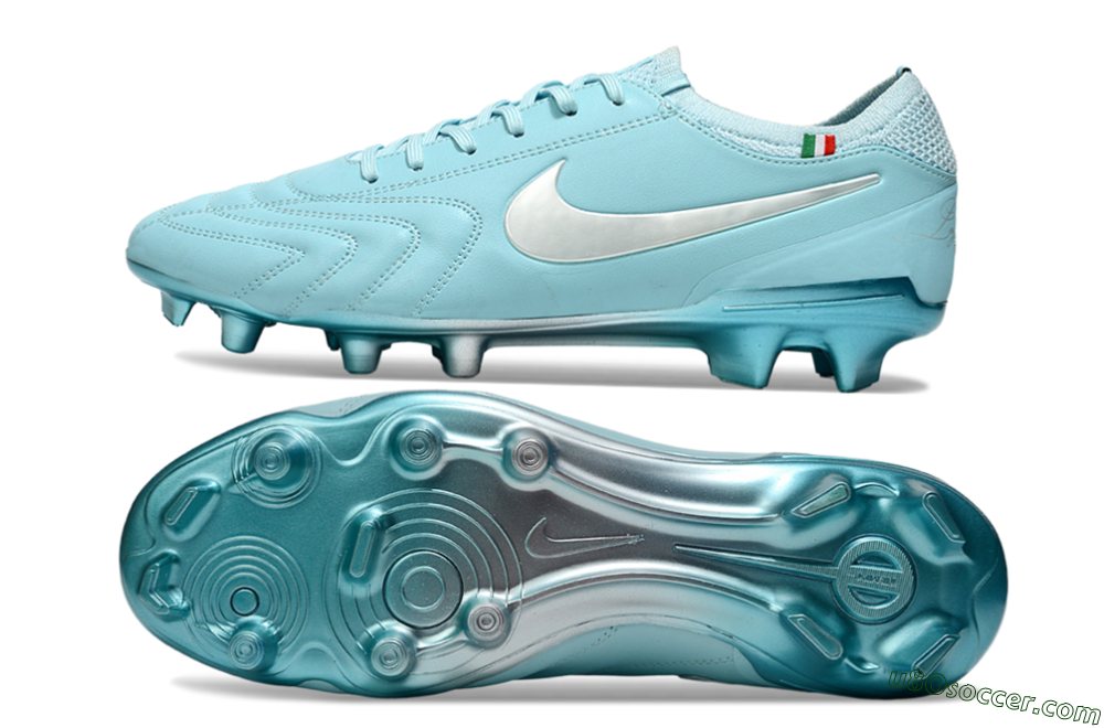 Nike Tiempo Legend 10 Elite FG Firm Ground Soccer Cleats - Jade/Silver 0