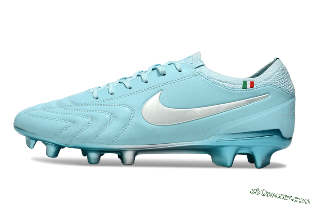 Nike Tiempo Legend 10 Elite FG Firm Ground Soccer Cleats - Jade/Silver 2