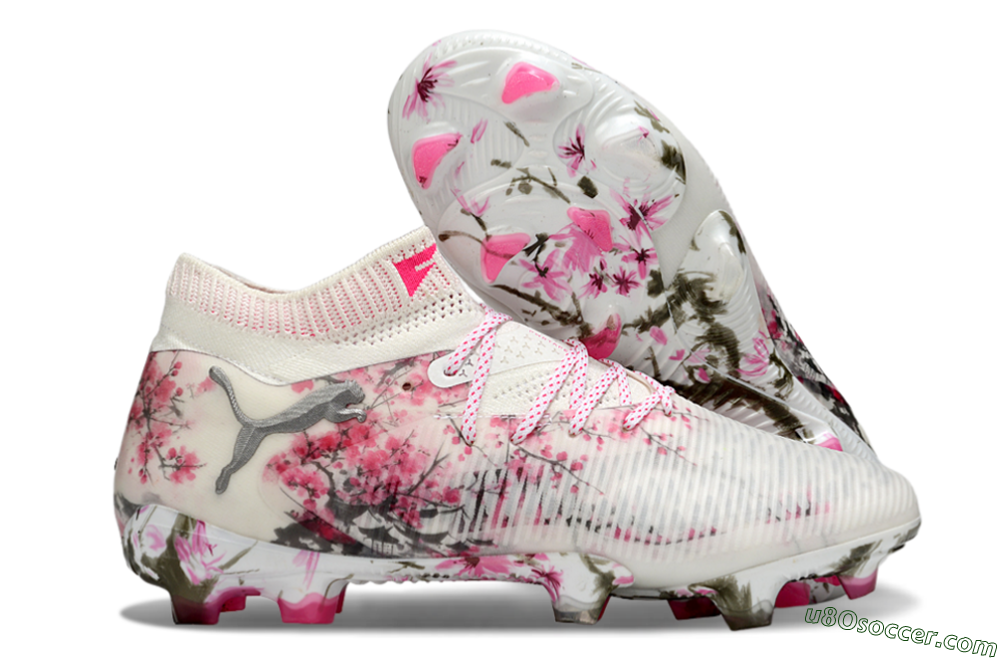 Puma Future 8 Ultimate FG Firm Ground Soccer Cleats - Beige/Pink/Brown 1