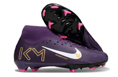 Nike Air Zoom Mercurial Superfly 10 Elite FG Firm Ground Soccer Cleats - Purple/White/Gold