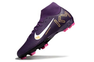 Nike Air Zoom Mercurial Superfly 10 Elite FG Firm Ground Soccer Cleats - Purple/White/Gold
