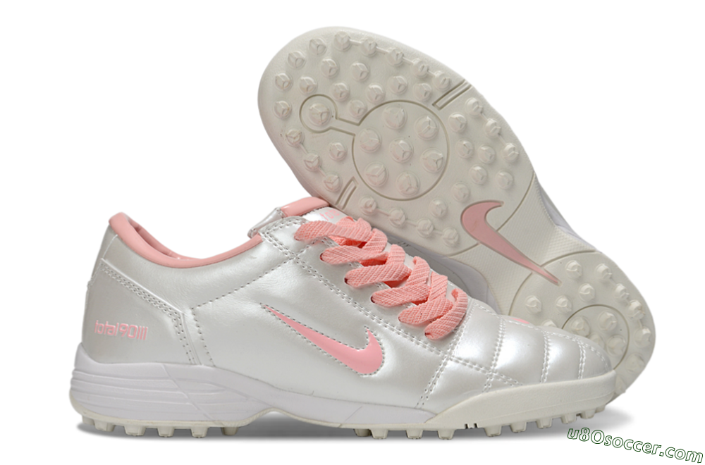 Nike Total 90 III TF Artificial Turf Soccer Shoes - Beige/Pink/White 1