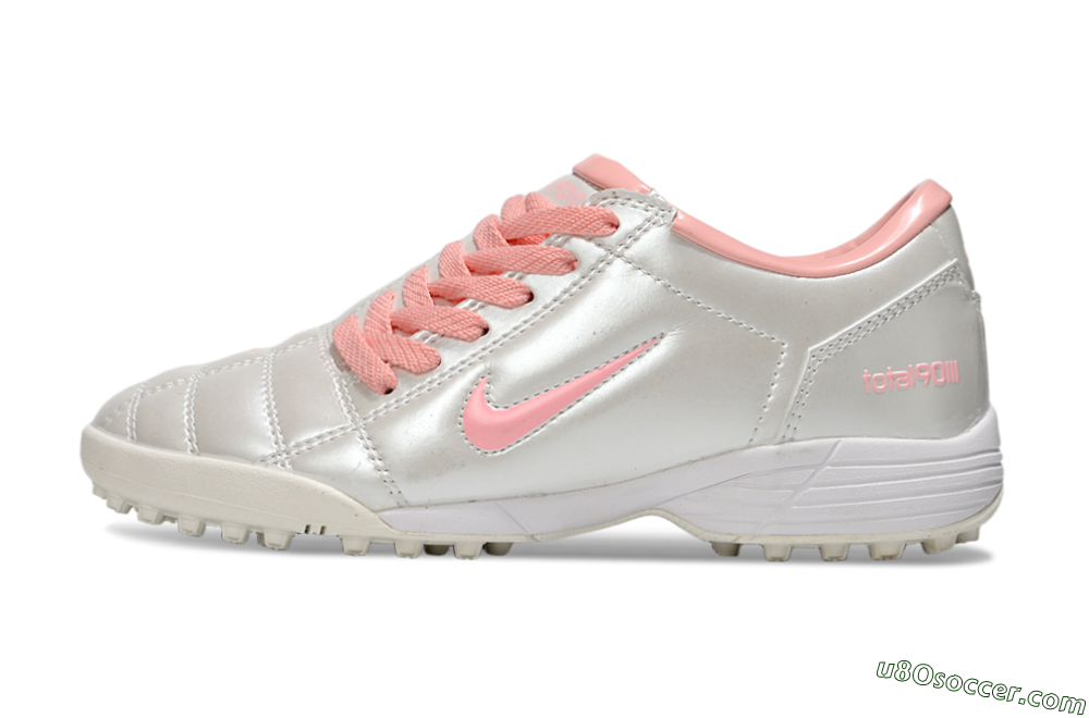 Nike Total 90 III TF Artificial Turf Soccer Shoes - Beige/Pink/White 2