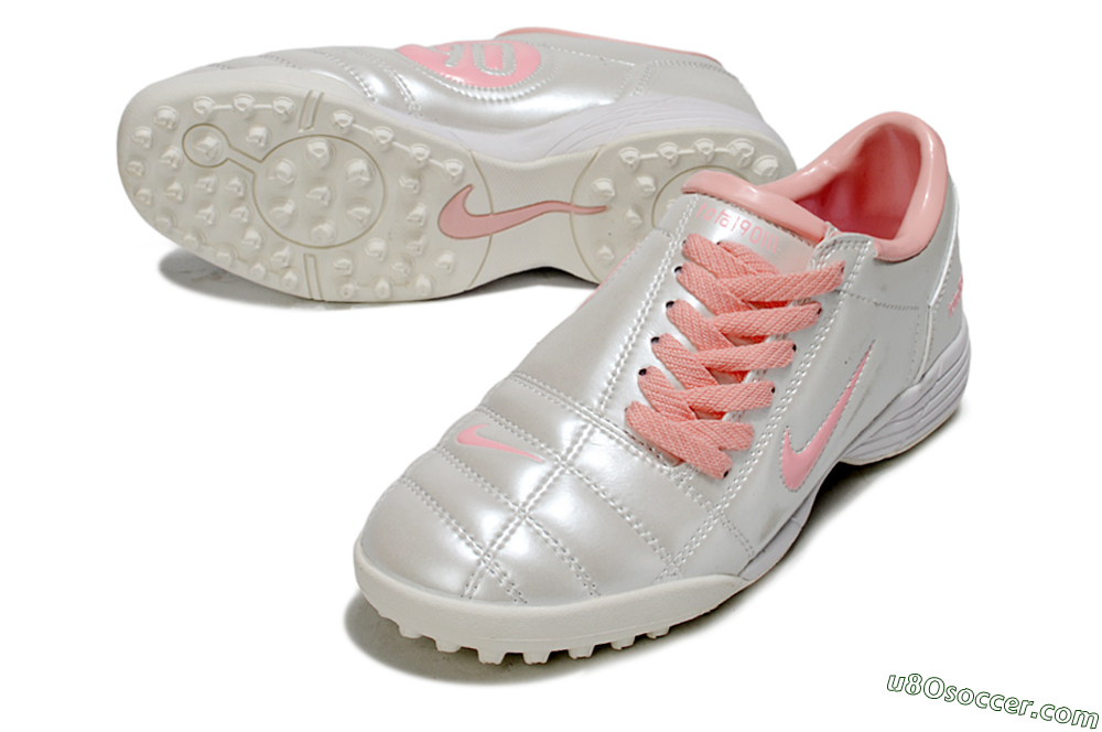 Nike Total 90 III TF Artificial Turf Soccer Shoes - Beige/Pink/White 3