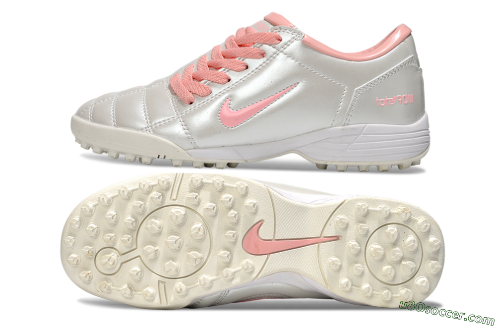 Nike Total 90 III TF Artificial Turf Soccer Shoes - Beige/Pink/White 0