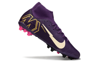 Nike Air Zoom Mercurial Superfly 10 Elite AG Artificial Grass Soccer Cleats - Purple/White/Gold