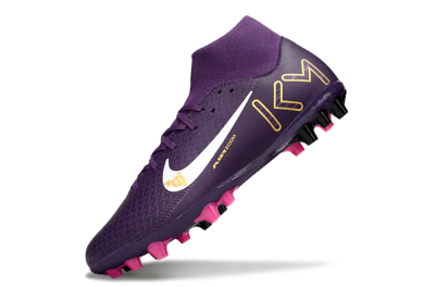 Nike Air Zoom Mercurial Superfly 10 Elite AG Artificial Grass Soccer Cleats - Purple/White/Gold