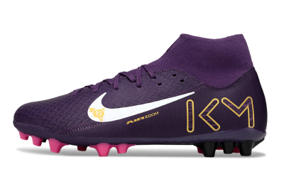 Nike Air Zoom Mercurial Superfly 10 Elite AG Artificial Grass Soccer Cleats - Purple/White/Gold