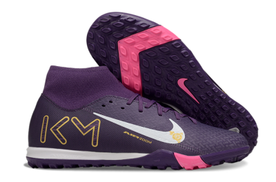 Nike Air Zoom Mercurial Superfly 10 Elite TF Artificial Turf Soccer Shoes - Purple/White/Gold