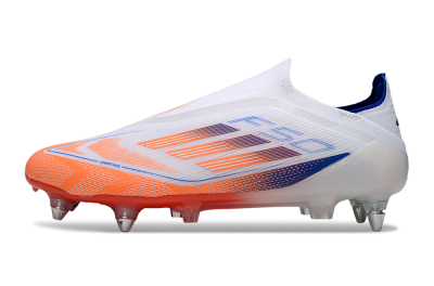Adidas F50 Elite Laceless SG Soft Ground Soccer Cleats - White/Red/Blue