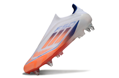 Adidas F50 Elite Laceless SG Soft Ground Soccer Cleats - White/Red/Blue