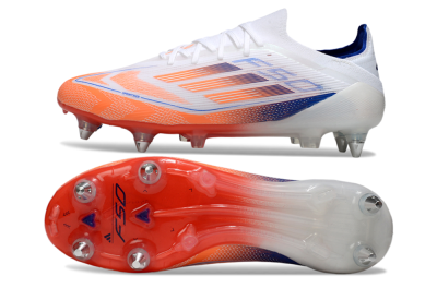 Adidas F50 Elite SG Soft Ground Soccer Cleats - White/Red/Blue