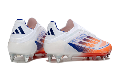 Adidas F50 Elite SG Soft Ground Soccer Cleats - White/Red/Blue