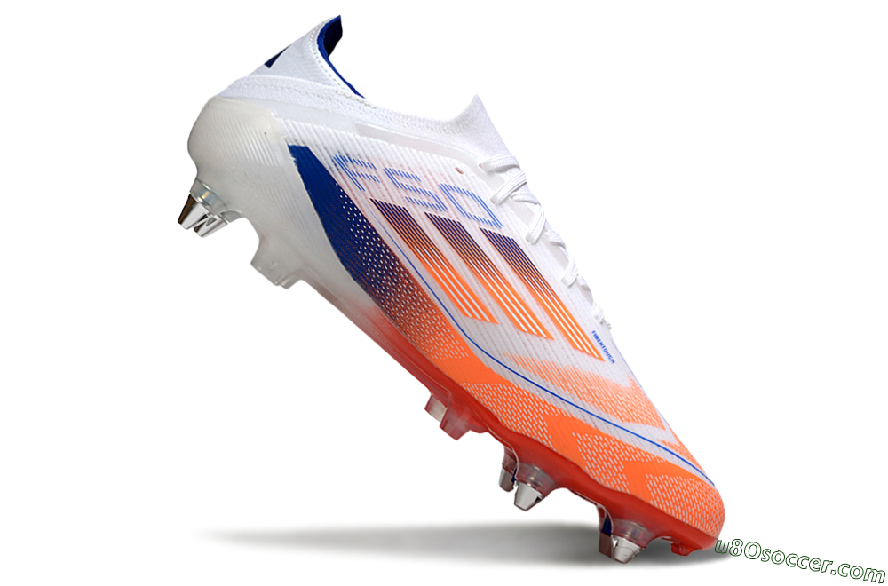 Adidas F50 Elite SG Soft Ground Soccer Cleats - White/Red/Blue 4