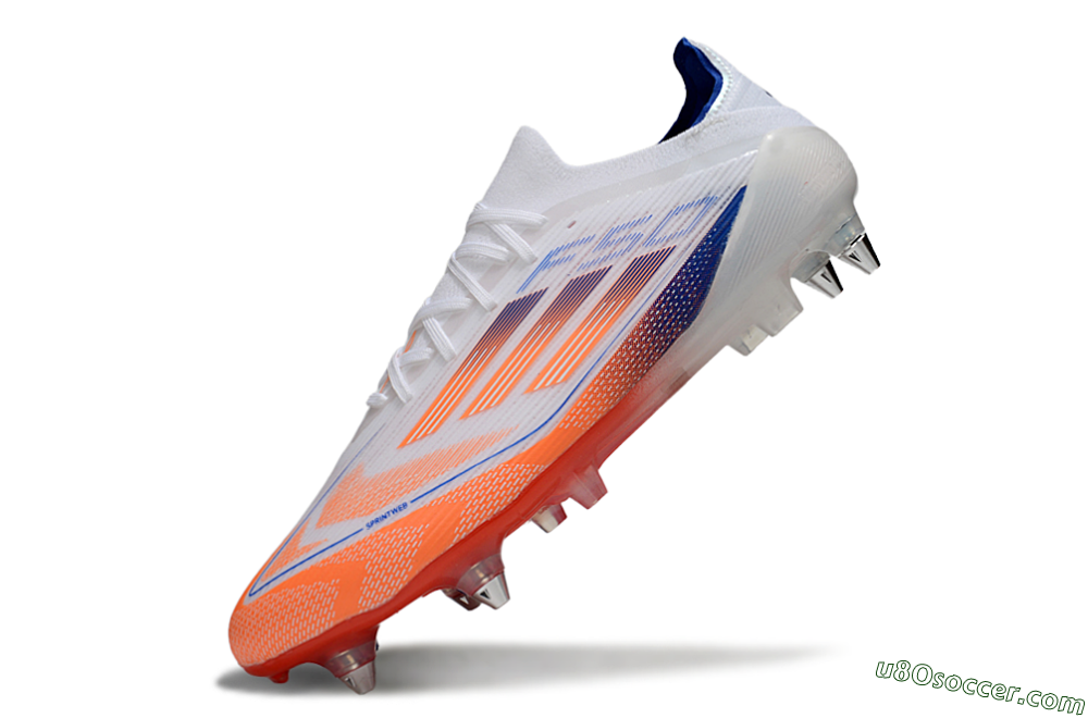Adidas F50 Elite SG Soft Ground Soccer Cleats - White/Red/Blue 5