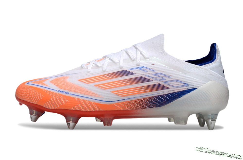 Adidas F50 Elite SG Soft Ground Soccer Cleats - White/Red/Blue 2