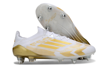 Adidas F50 Elite SG Soft Ground Soccer Cleats - White/Gold