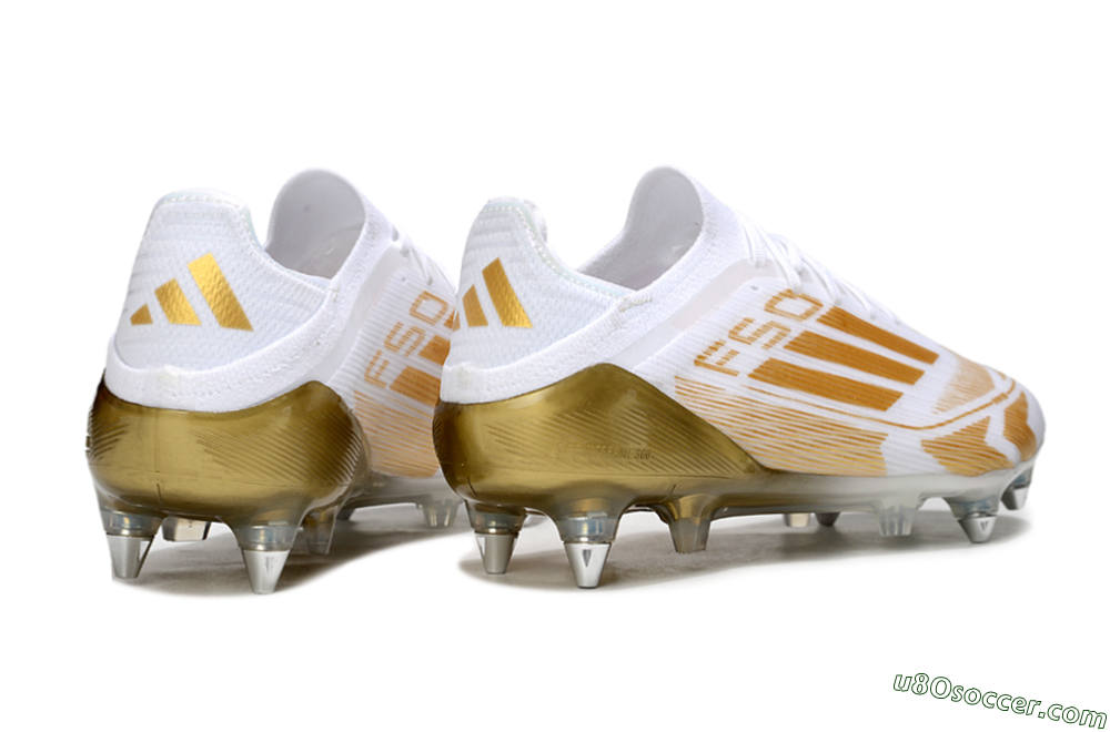 Adidas F50 Elite SG Soft Ground Soccer Cleats - White/Gold 6