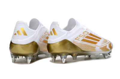 Adidas F50 Elite SG Soft Ground Soccer Cleats - White/Gold