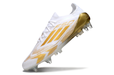 Adidas F50 Elite SG Soft Ground Soccer Cleats - White/Gold