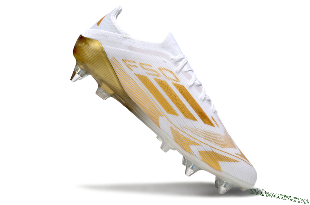 Adidas F50 Elite SG Soft Ground Soccer Cleats - White/Gold 4