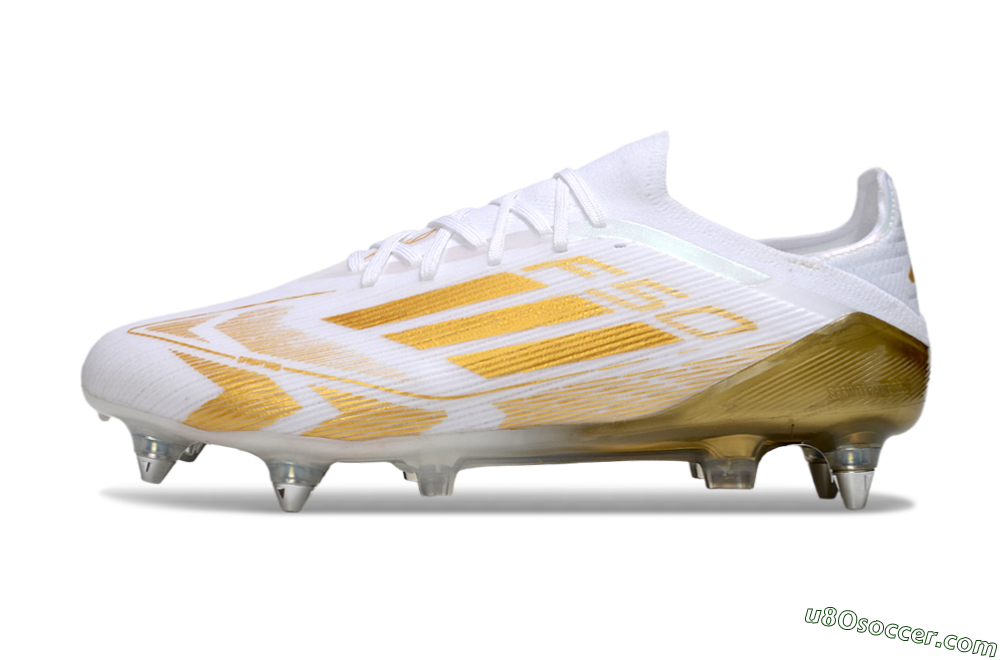 Adidas F50 Elite SG Soft Ground Soccer Cleats - White/Gold 2