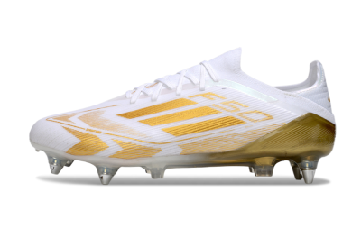 Adidas F50 Elite SG Soft Ground Soccer Cleats - White/Gold