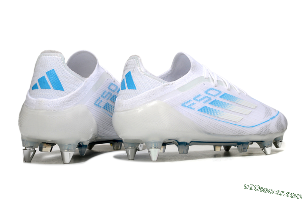 Adidas F50 Elite SG Soft Ground Soccer Cleats - White/Blue 6