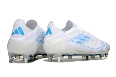 Adidas F50 Elite SG Soft Ground Soccer Cleats - White/Blue