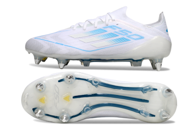 Adidas F50 Elite SG Soft Ground Soccer Cleats - White/Blue
