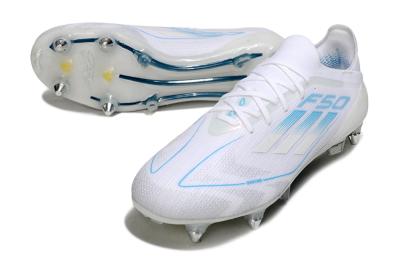 Adidas F50 Elite SG Soft Ground Soccer Cleats - White/Blue