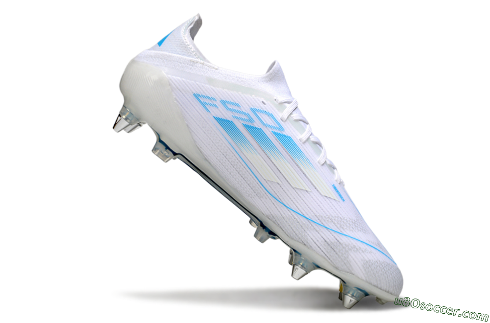 Adidas F50 Elite SG Soft Ground Soccer Cleats - White/Blue 4