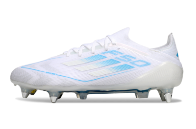 Adidas F50 Elite SG Soft Ground Soccer Cleats - White/Blue