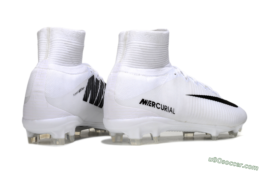 Nike Mercurial Superfly 5 Elite FG Firm Ground Soccer Cleats - White/Black 6