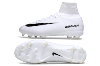 Nike Mercurial Superfly 5 Elite FG Firm Ground Soccer Cleats - White/Black