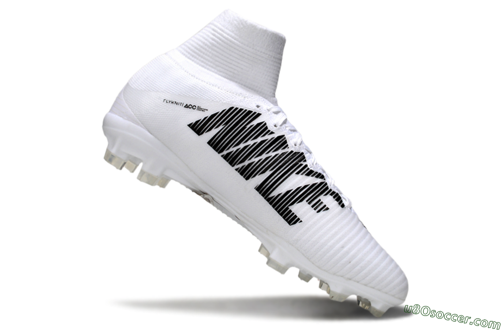 Nike Mercurial Superfly 5 Elite FG Firm Ground Soccer Cleats - White/Black 4