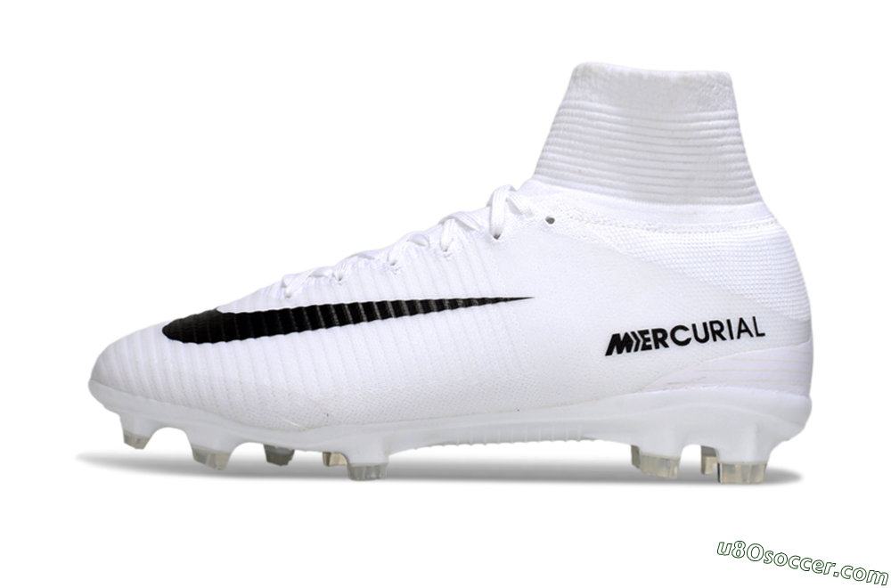 Nike Mercurial Superfly 5 Elite FG Firm Ground Soccer Cleats - White/Black 2