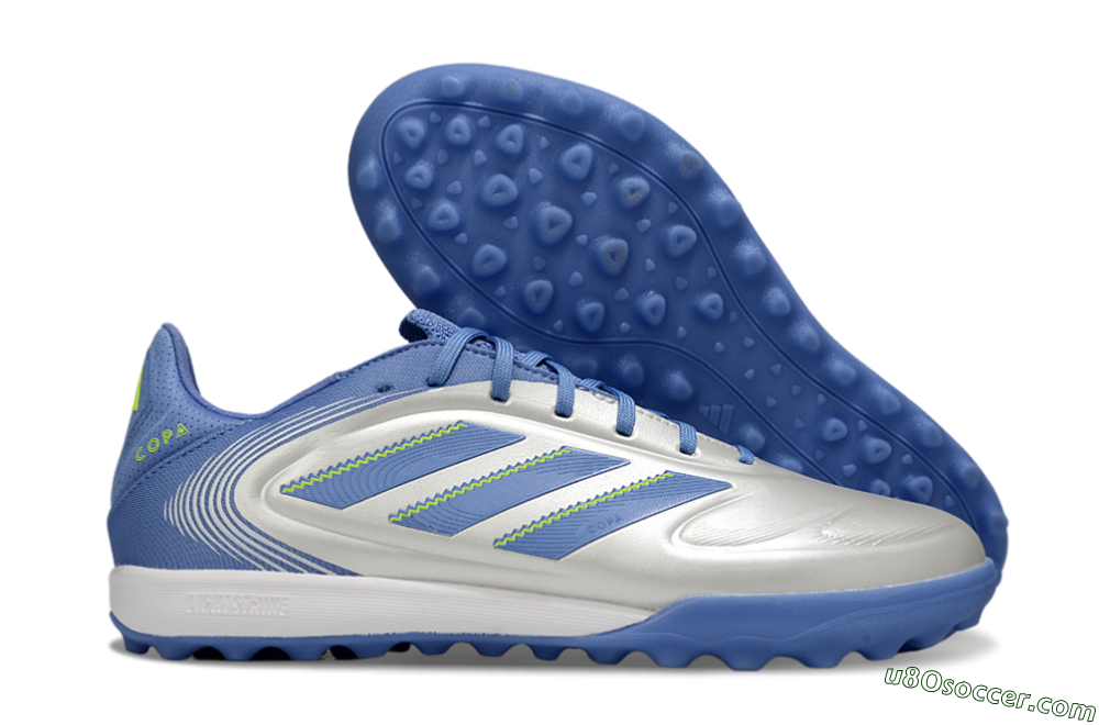 Adidas Copa Pure 3 TF Artificial Turf Soccer Shoes - Silver/Blue/Yellow 1