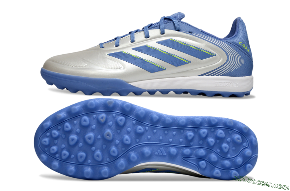 Adidas Copa Pure 3 TF Artificial Turf Soccer Shoes - Silver/Blue/Yellow 0