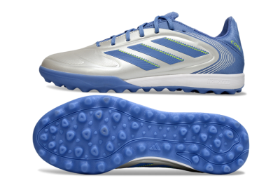 Adidas Copa Pure 3 TF Artificial Turf Soccer Shoes - Silver/Blue/Yellow