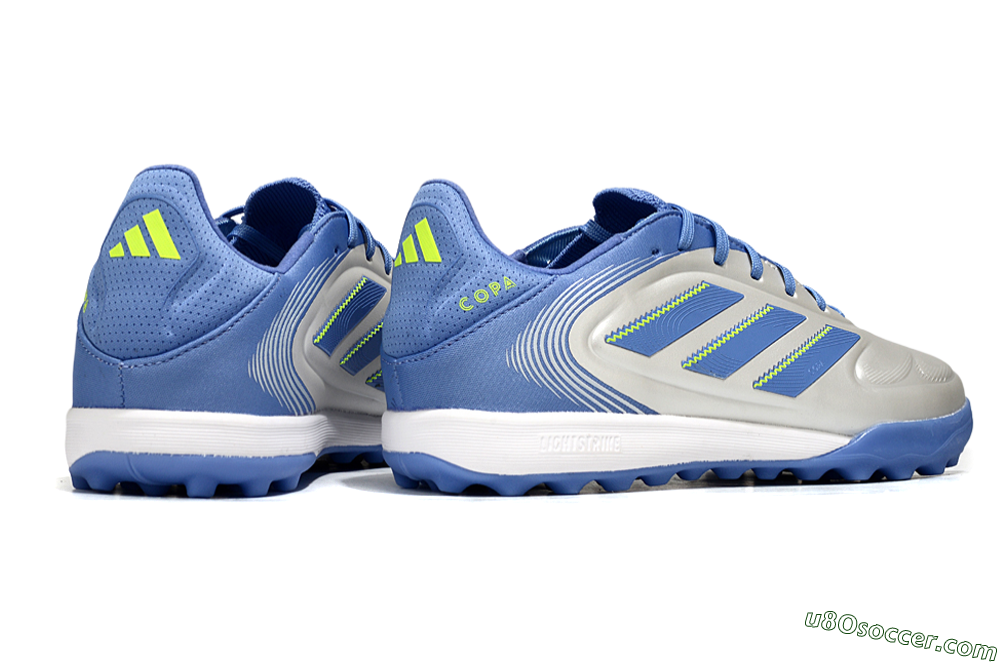 Adidas Copa Pure 3 TF Artificial Turf Soccer Shoes - Silver/Blue/Yellow 6