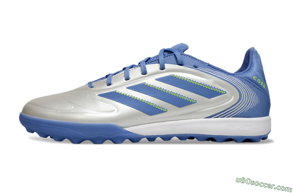 Adidas Copa Pure 3 TF Artificial Turf Soccer Shoes - Silver/Blue/Yellow 2