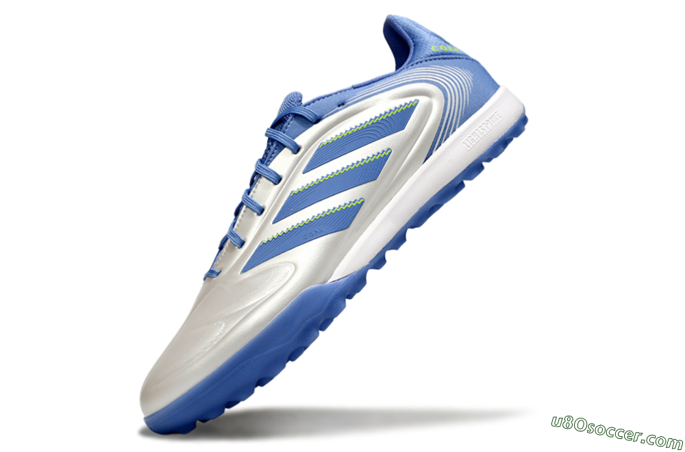 Adidas Copa Pure 3 TF Artificial Turf Soccer Shoes - Silver/Blue/Yellow 5