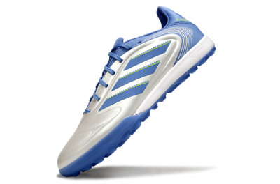 Adidas Copa Pure 3 TF Artificial Turf Soccer Shoes - Silver/Blue/Yellow