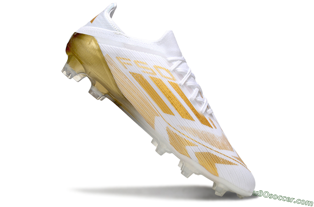 Adidas F50 Elite FG Firm Ground Soccer Cleats - White/Gold 4