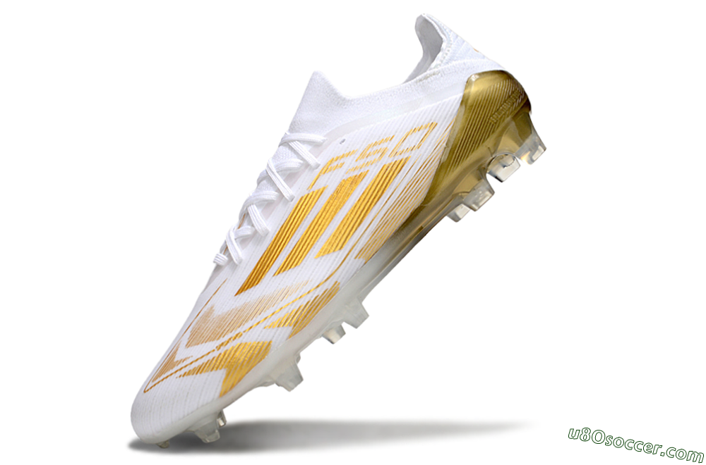 Adidas F50 Elite FG Firm Ground Soccer Cleats - White/Gold 5