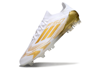 Adidas F50 Elite FG Firm Ground Soccer Cleats - White/Gold